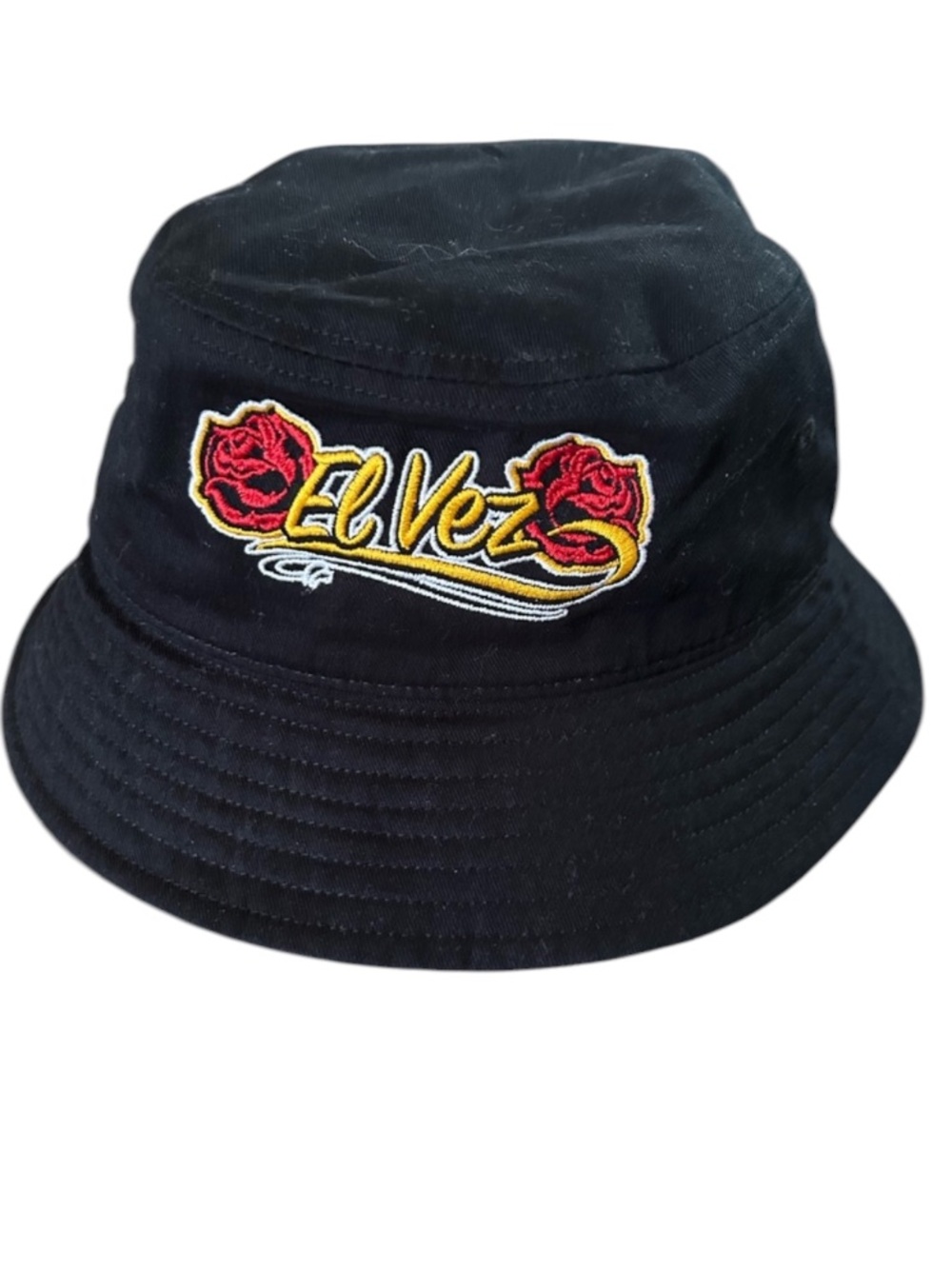 El Vez Black Embroidered Bucket Hat